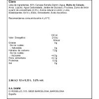 Cerveza DAMM LEMON, pack 12x33 cl