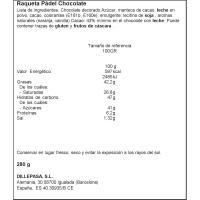 Figura de xocolata pala de pàdel MUSFI'S, 280 g