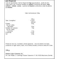 Picos pan cristal integral ANDRÉS, bolsa 130 g