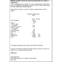 Bebida vegetal de avena sin azúcar VALSOIA, brik 1 litro