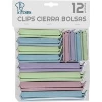 Clip tanca bossa en diferents grandàries i colors KITCHEN, pack 12 u