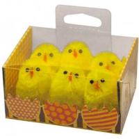 Pollets Pasqua grocs ROBINS, caixa 6 uds Pollets Pasqua grocs ROBINS, caixa 6 uds
