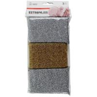 Fregall, color platejat i daurat MARKET SUPREM, pack 3 u