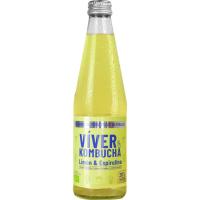 Kombucha de limón y espirulina VIVER KOMBUCHA, botellín 330 ml Kombucha de limón y espirulina VIVER KOMBUCHA, botellín 330 ml