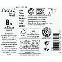 Plat de cartó compostable decoració globosGABBIANO, 23 cm, pack 8 u