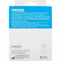 Apositos adhesius estèrils gran 8x10cm EROSKI, caixa 5 u