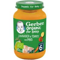 Tarrito zanahoria tomate pavo GERBER, tarro 190 g Tarrito zanahoria tomate pavo GERBER, tarro 190 g
