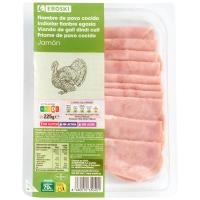 Fiambre de pernil de pit d`indiot EROSKI, sobre 225 g Fiambre de pernil de pit d`indiot EROSKI, sobre 225 g