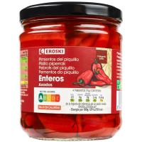 Pebrot de piquillo sencer EROSKI, flascó 350 g Pebrot de piquillo sencer EROSKI, flascó 350 g