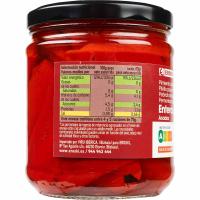 Pebrot de piquillo sencer EROSKI, flascó 350 g