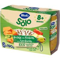 Potatge de mongetes amb verdures HERO RECETAS, pack 2x190 g Potatge de mongetes amb verdures HERO RECETAS, pack 2x190 g