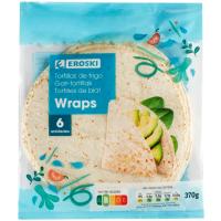 Wraps EROSKI, 6 u, paquet 370 g Wraps EROSKI, 6 u, paquet 370 g