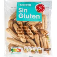 Palitos de pipas sin gluten EROSKI, bolsa 65 g Palitos de pipas sin gluten EROSKI, bolsa 65 g