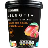 Helado de mango con salsa de frambuesa SELEQTIA, tarrina 390 g Helado de mango con salsa de frambuesa SELEQTIA, tarrina 390 g