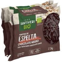 Tortitas de espelta con chocolate bio SANTIVERI, paquete 102 g Tortitas de espelta con chocolate bio SANTIVERI, paquete 102 g