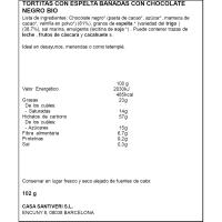 Coques espelta xocolata bio SANTIVERI, 102 g