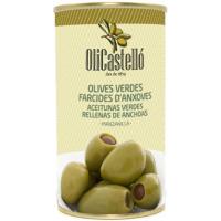 Olives verdes farcides d'anxova OLICASTELLO, flascó 150 g Olives verdes farcides d'anxova OLICASTELLO, flascó 150 g