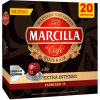 Café extra intenso compatible Nespresso MARCILLA, caja 20 uds Café extra intenso compatible Nespresso MARCILLA, caja 20 uds