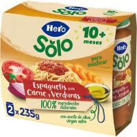 Espaguetis amb carn i verdures amb trossets, HERO pack 2x235 g Espaguetis amb carn i verdures amb trossets, HERO pack 2x235 g