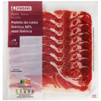 Paleta ibèric enceball 50% raça ibèrica EROSKI, sobre 100 g Paleta ibèric enceball 50% raça ibèrica EROSKI, sobre 100 g