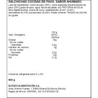 Salsitxes big de pit d`indiot EL POZO, pack 3x200 g