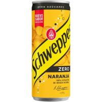 Refresco naranja con gas sin azúcar SCHWEPPES ZERO, lata 33 cl Refresco naranja con gas sin azúcar SCHWEPPES ZERO, lata 33 cl