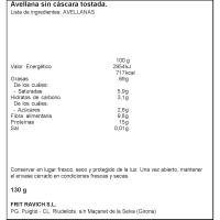 Avellana torrada km 0 FRIT RAVICH, bossa 130 g