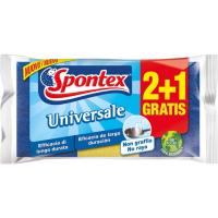 Estropajo azul con esponja antibacteria SPONTEX, pack 3 uds Estropajo azul con esponja antibacteria SPONTEX, pack 3 uds