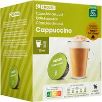 Café capuccino comp. Dolce Gusto EROSKI, caja 16 uds