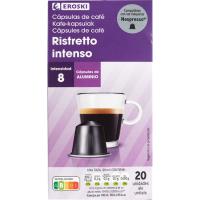 Café Ristreto intenso compatible Nespresso EROSKI, caja 20 uds Café Ristreto intenso compatible Nespresso EROSKI, caja 20 uds
