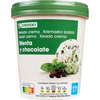 Helado de menta y chocolate EROSKI, tarrina 500 ml Helado de menta y chocolate EROSKI, tarrina 500 ml