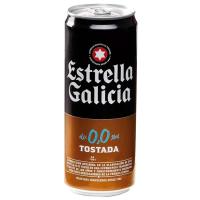 Cerveza 0,0 tostada ESTRELLA GALICIA, lata 33 cl Cerveza 0,0 tostada ESTRELLA GALICIA, lata 33 cl