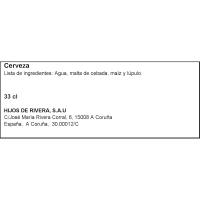 Cervesa torrada 0,0% alcohol ESTRELLA GALICIA, llauna 33 cl