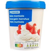 Nata montada EROSKI, tarrina 500 ml Nata montada EROSKI, tarrina 500 ml