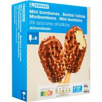 Mini bombón almendrado EROSKI, pack 8x60 ml