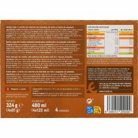 Helado bombón almendrado grande EROSKI, pack 4x120 ml