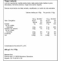 Iogurt grec natural DANONE, pack 4x110 g