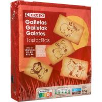 Galetes torradetes EROSKI, pack 3x225 g