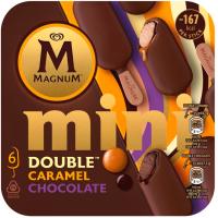 Helado mini doble caramel/chocolate MAGNUM, caja 6 uds