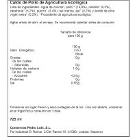 Brou de pollastre ecològic PEDRO LUIS, ampolla 750 ml