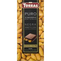 Chocolate negro con almendras enteras TORRAS 150g Chocolate negro con almendras enteras TORRAS 150g