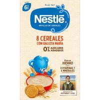 Papilla 8 cereales con galletas NESTLÉ, caja 475 g Papilla 8 cereales con galletas NESTLÉ, caja 475 g
