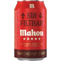 Cerveza sin filtrar MAHOU, lata 33 centilitros Cerveza sin filtrar MAHOU, lata 33 centilitros