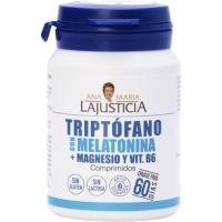 Triptofano c/ melatón+magnesio+vit B6 A. LAJUSTICIA, bote 60 uds Triptofano c/ melatón+magnesio+vit B6 A. LAJUSTICIA, bote 60 uds