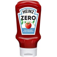 Quètxup zero sense sal ni sucres afegits HEINZ, boca avall 425 g