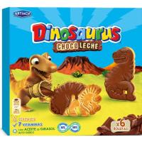 Galletas dinos chocolate con leche ARTIACH, caja 255 g Galletas dinos chocolate con leche ARTIACH, caja 255 g