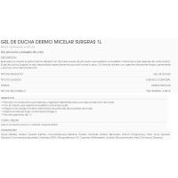 Gel de ducha micelar surgrass BYPHASSE, dosificador 1 litro