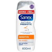 Gel de ducha SANEX PREBIOTIC SENSITIVE, bote 600 ml Gel de ducha SANEX PREBIOTIC SENSITIVE, bote 600 ml