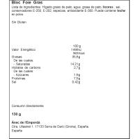 Bloc de Foie gras de Pato ANEC DE L'EMPORDA, lata 130 g