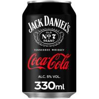 Whisky JACK DANIELS y COCA COLA, lata 33 cl Whisky JACK DANIELS y COCA COLA, lata 33 cl